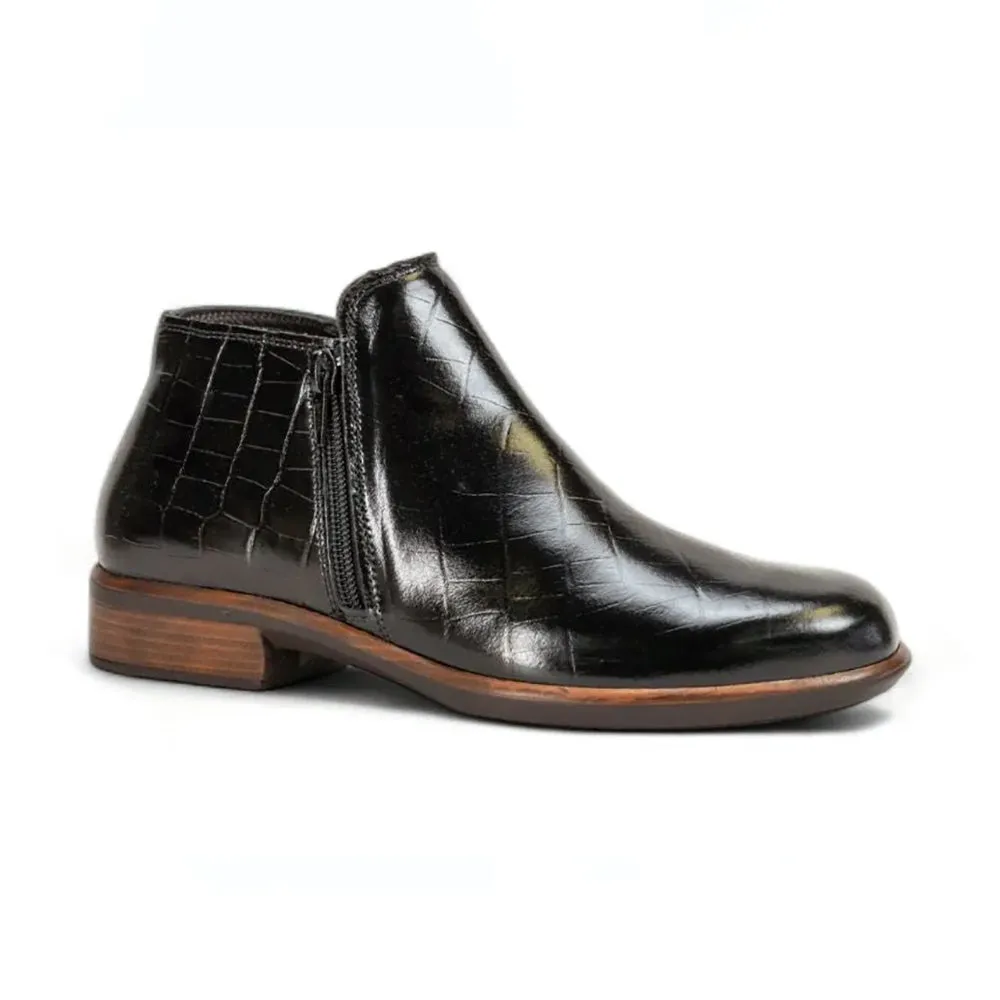 Helm Bootie (26030) - Ink Leather/Midnight Blue Suede Secure fit