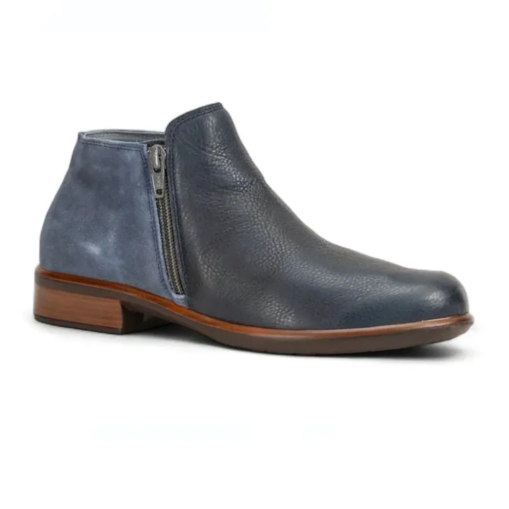 Helm Bootie (26030) - Ink Leather/Midnight Blue Suede Dance Floor Height Plus