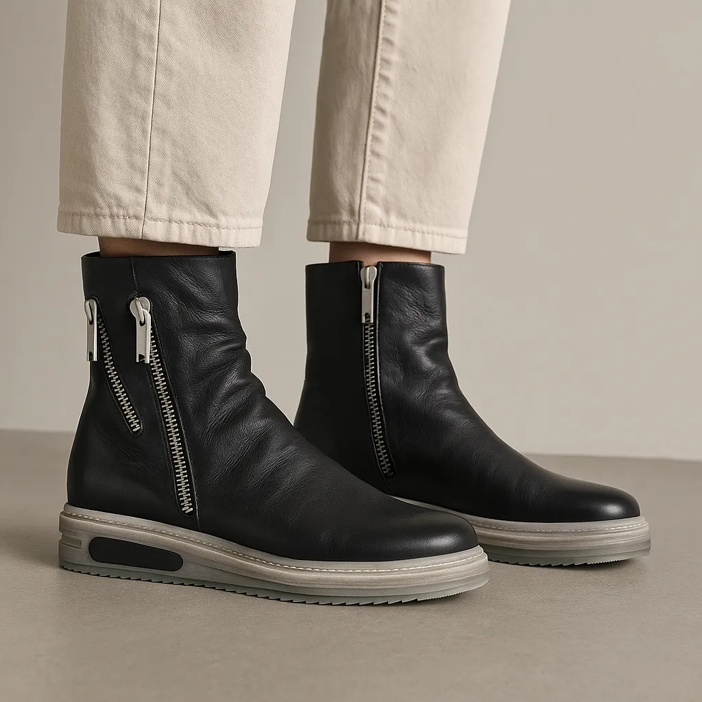 Hiking Boots Abrasion-resistant DJANGO & JULIETTE JAMILA BLACK WHITE