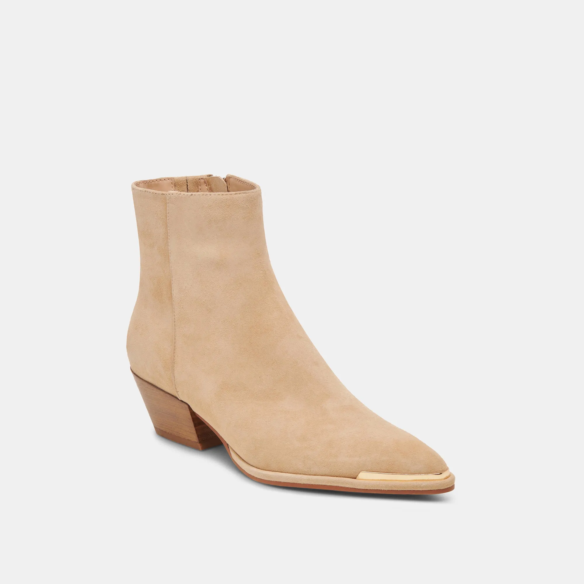 NONAH BOOTIES TAN SUEDE Cushioned Insole Comfortable Tongue