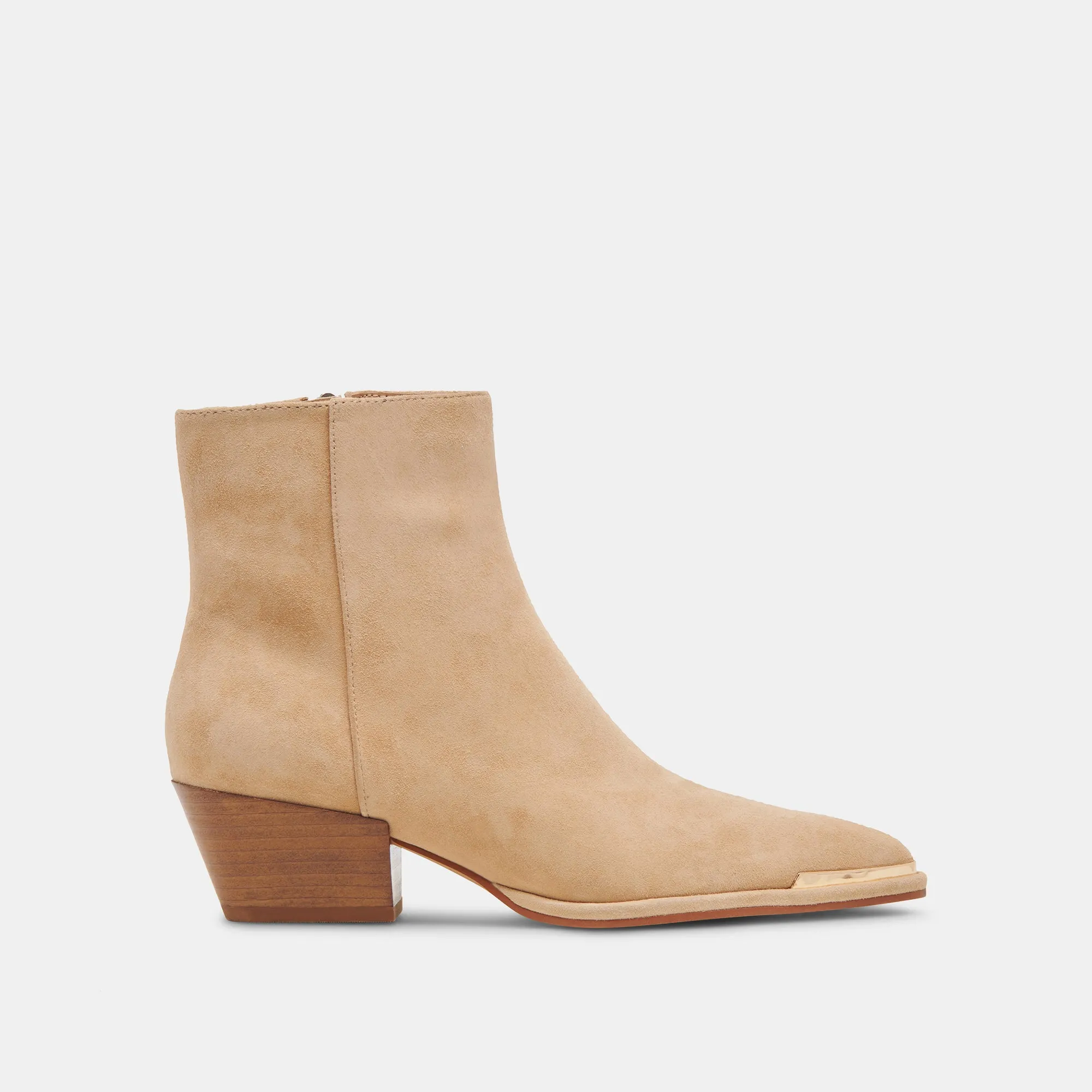 NONAH BOOTIES TAN SUEDE Model