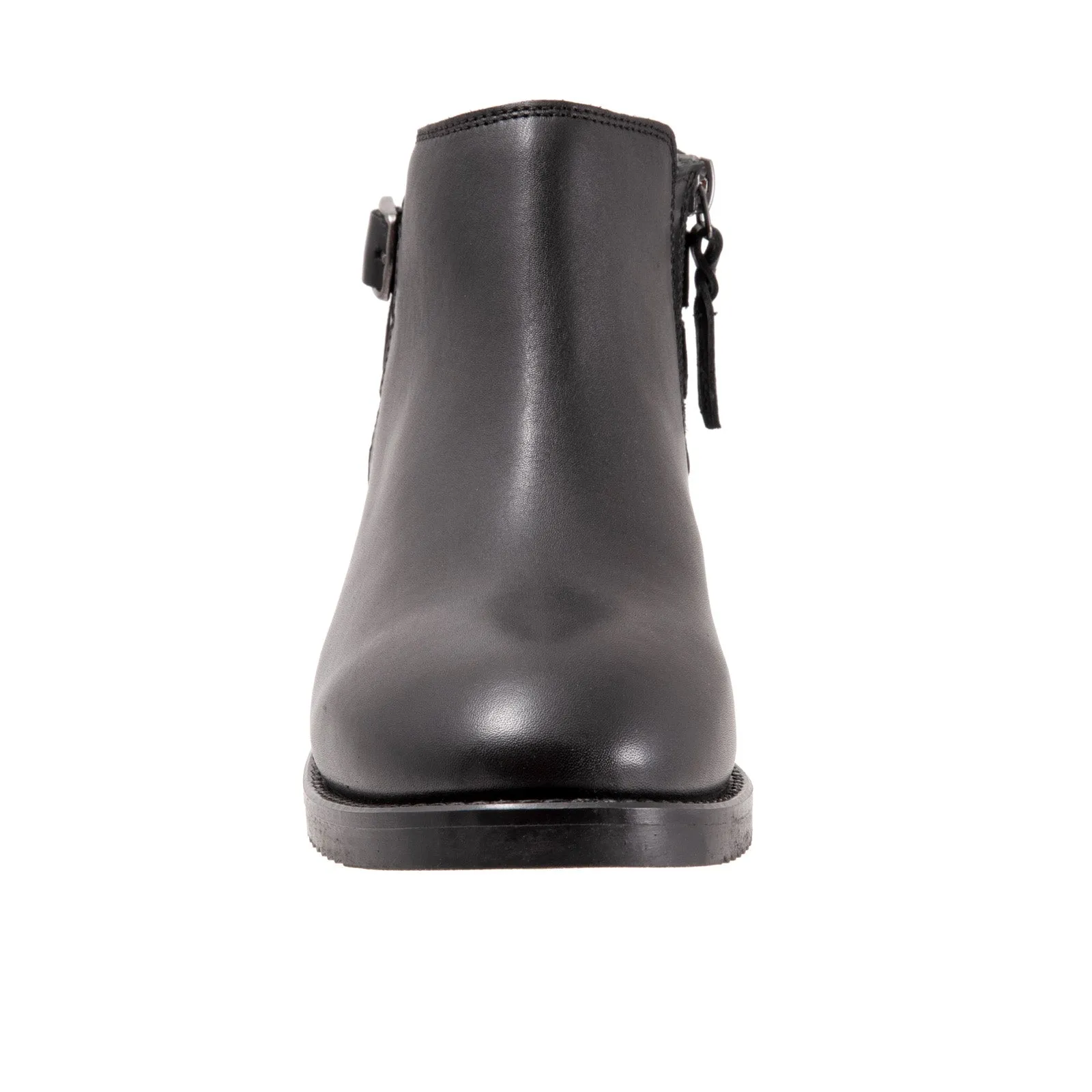 Storm Wear Softwalk Raleigh S2155-001 Womens Black Leather Zipper Ankle & Booties Boots