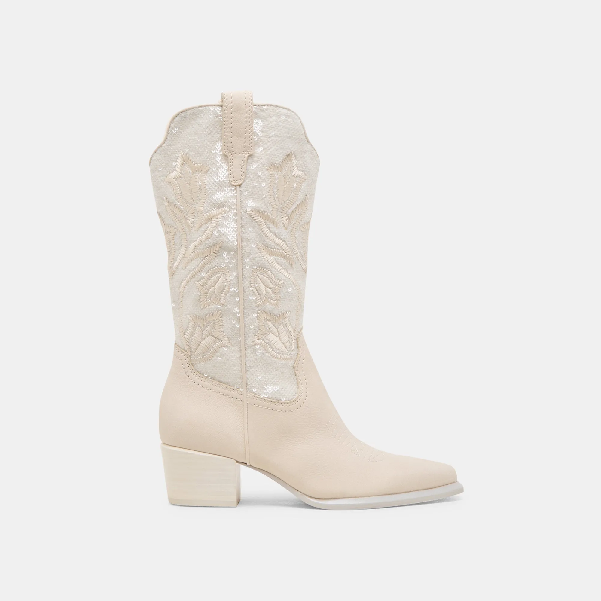 VORAH PEARL BOOTS CREME SEQUIN Comfort arch