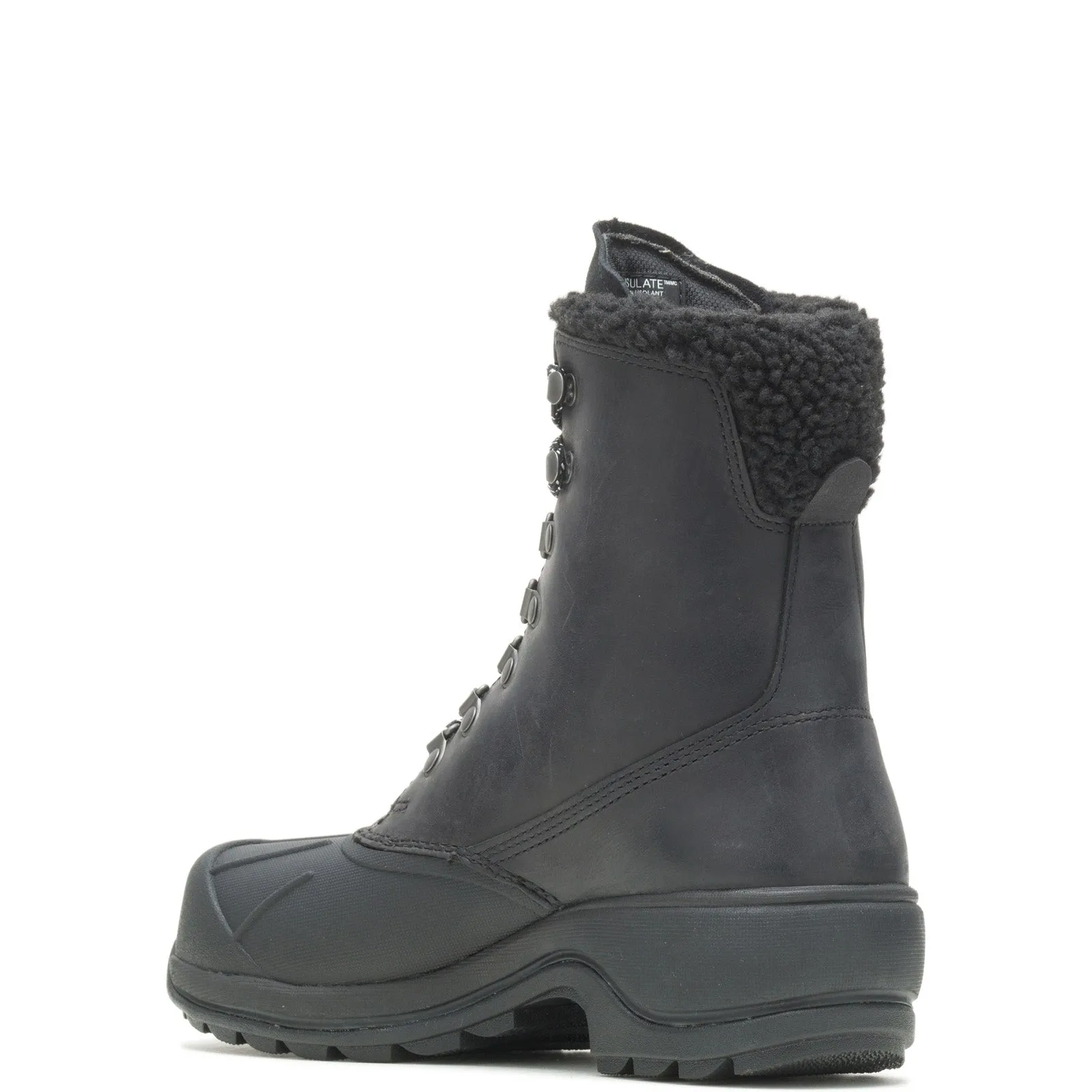 Wolverine Frost Insulated Tall W880216 Womens Black Leather Work Boots Wide toe box