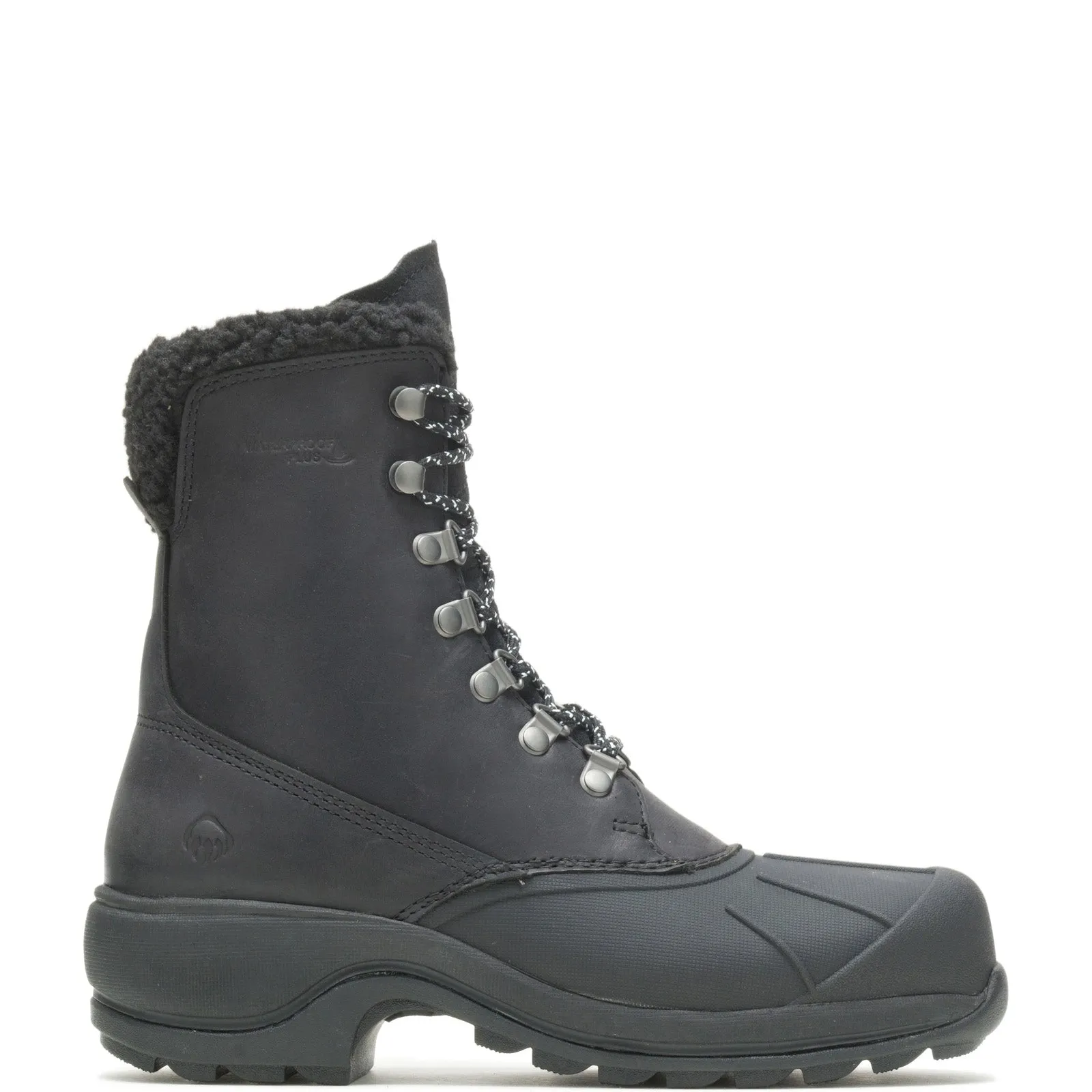 Brogue Detail Wolverine Frost Insulated Tall W880216 Womens Black Leather Work Boots