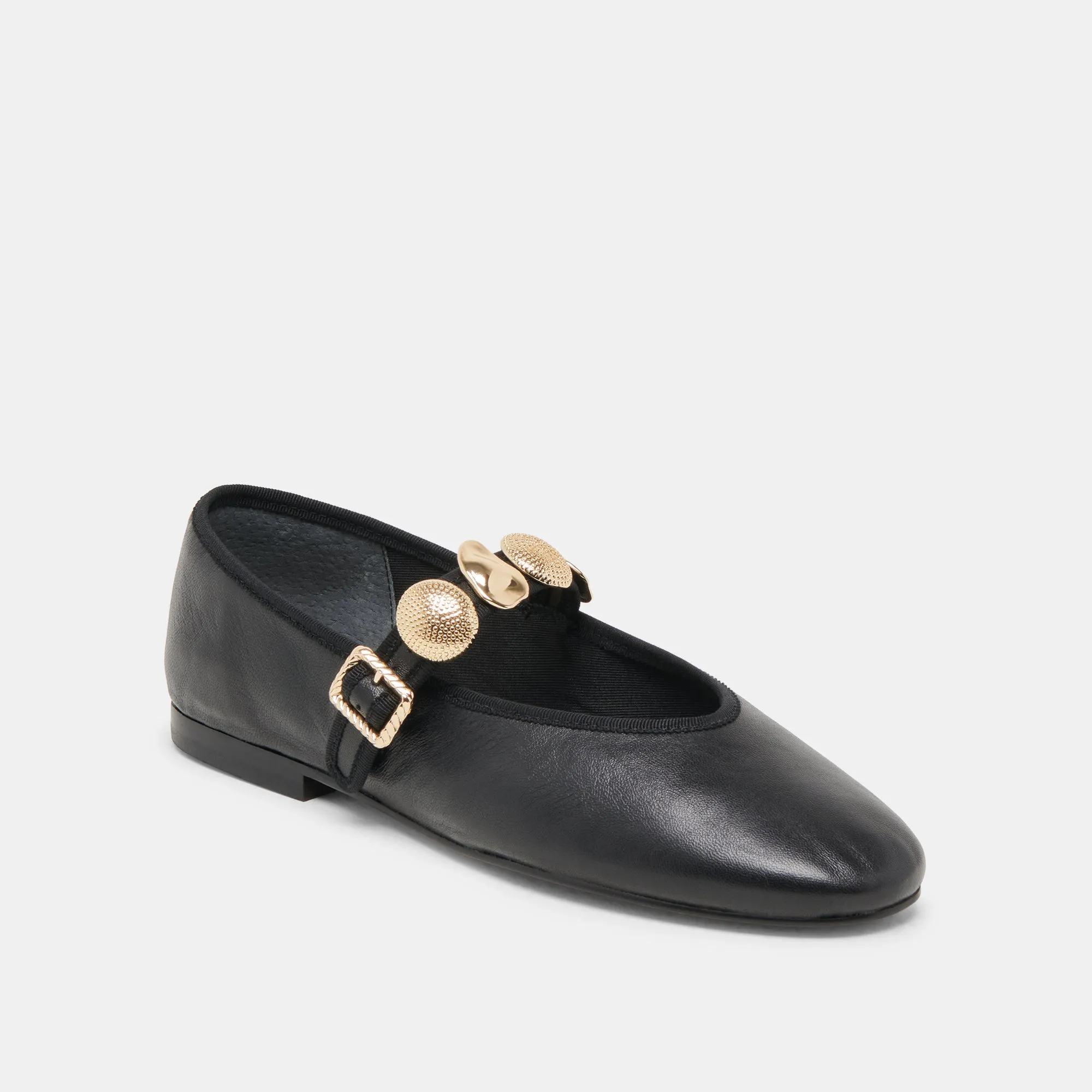 RELAN BALLET FLATS BLACK LEATHER Look Mood Simple Sophistication Shoes