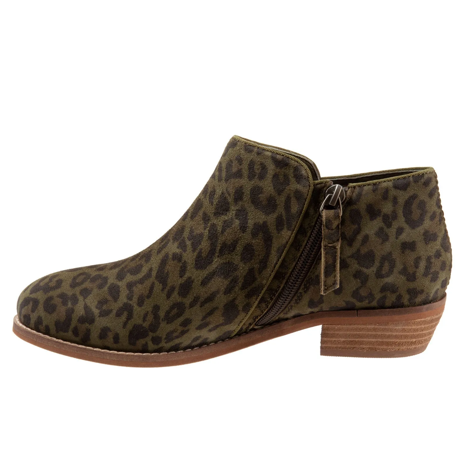 Softwalk Rocklin S1457-317 Womens Green Suede Zipper Ankle & Booties Boots Desert Design
