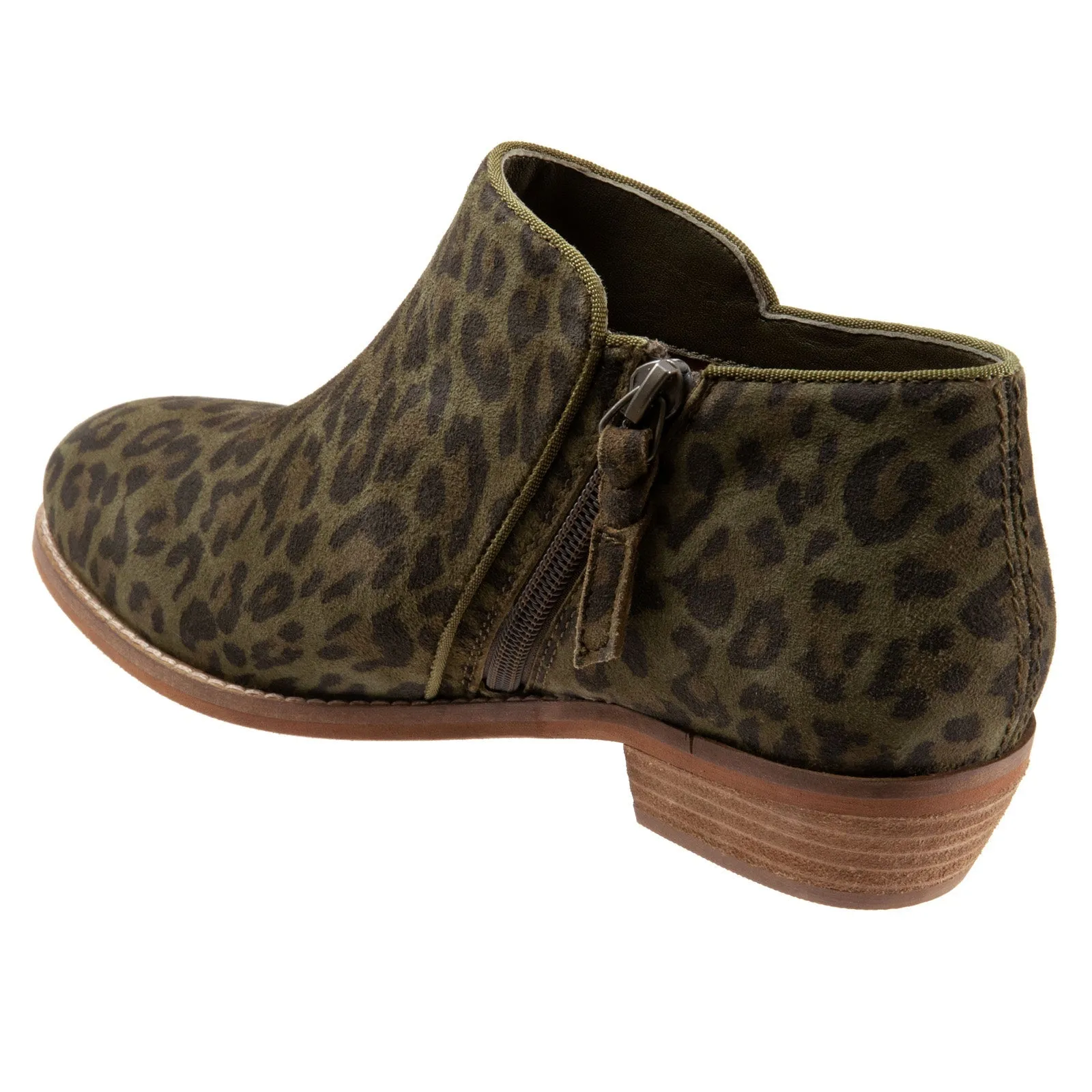 Softwalk Rocklin S1457-317 Womens Green Suede Zipper Ankle & Booties Boots Everyday Wear