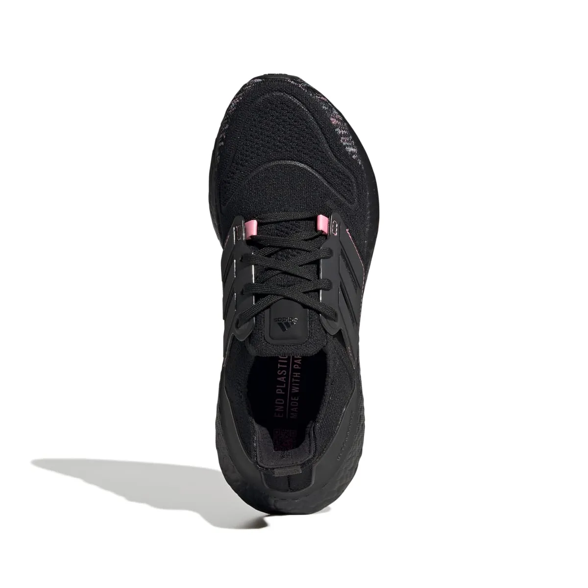 ADIDAS GX5927 ULTRABOOST 22 WMN'S (Medium) Black/Black/Pink Primeknit Running Shoes flat sole shoes