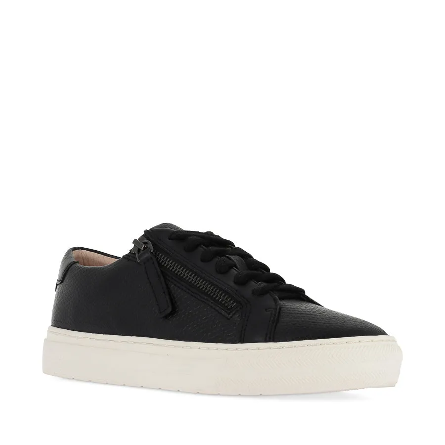 BILLIE - BLACK REPTILE EMBOSS LEATHER Oxfords simplest