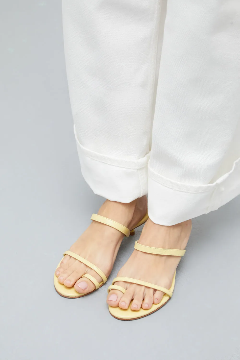 Daisy Sandals in Vanilla Leather Stone Glow