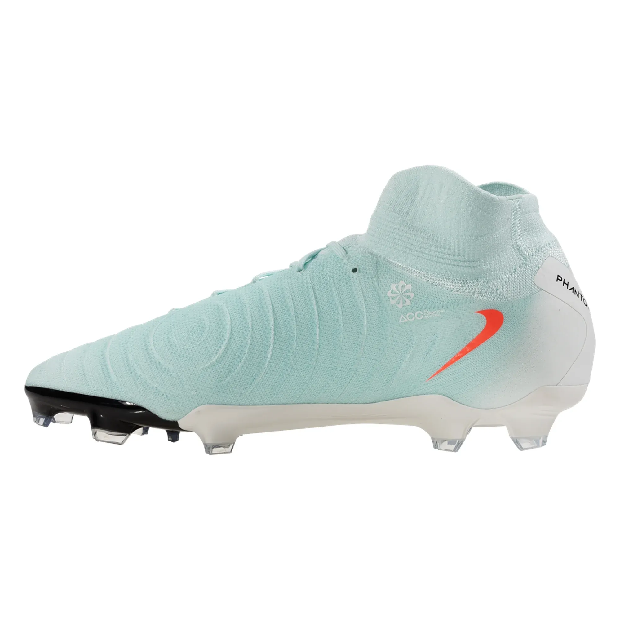 Nike Phantom Luna II Pro FG Soccer Cleats (Mint/Atomic Red) Mobility Support