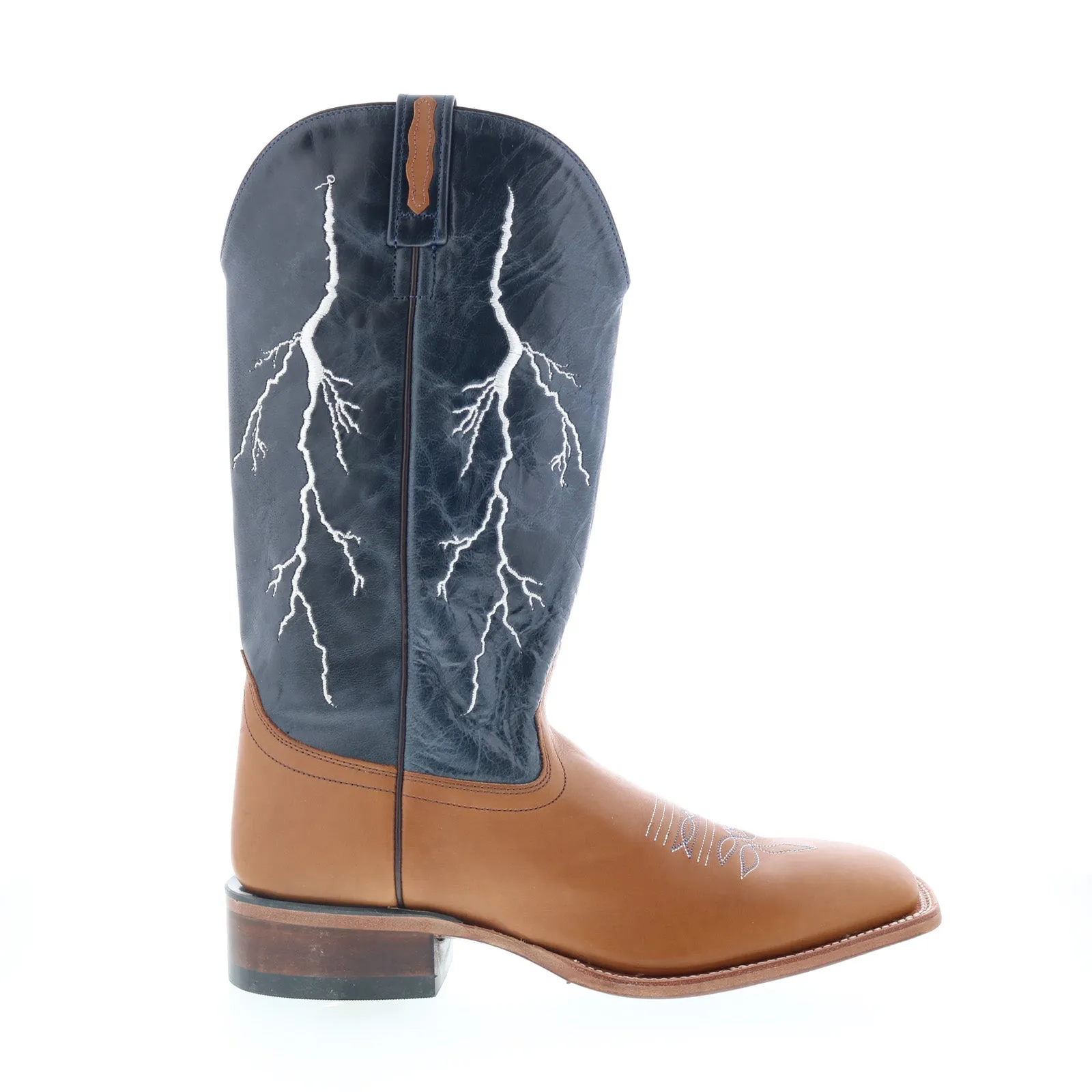 Urban Ready Anti-slip Jama Old West BSM1865 Mens Brown Leather Slip On Cowboy Western Boots