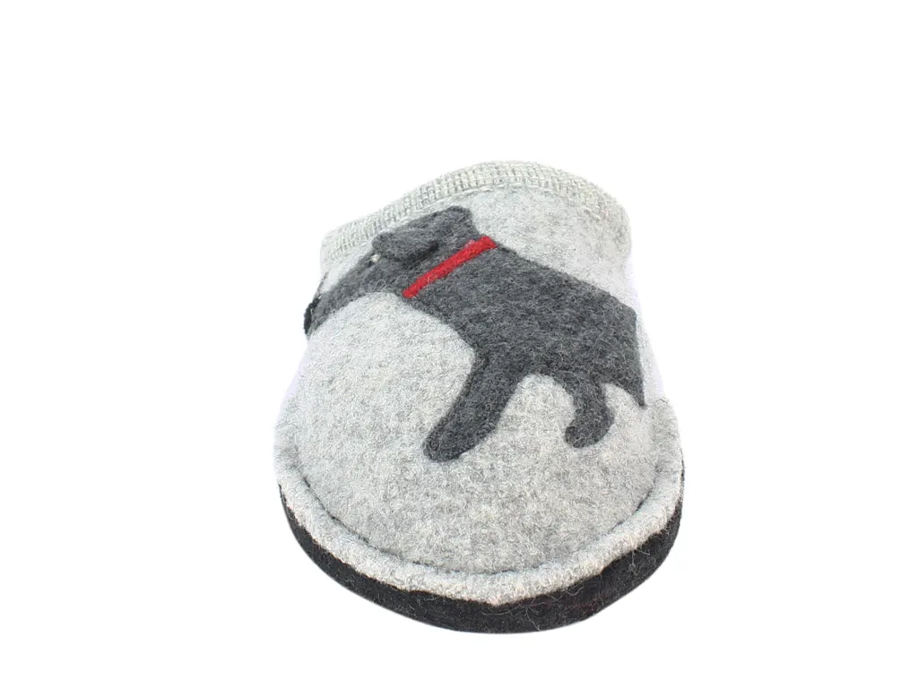 Haflinger Slippers Flair Dachs Dog Grey Beach Footwear