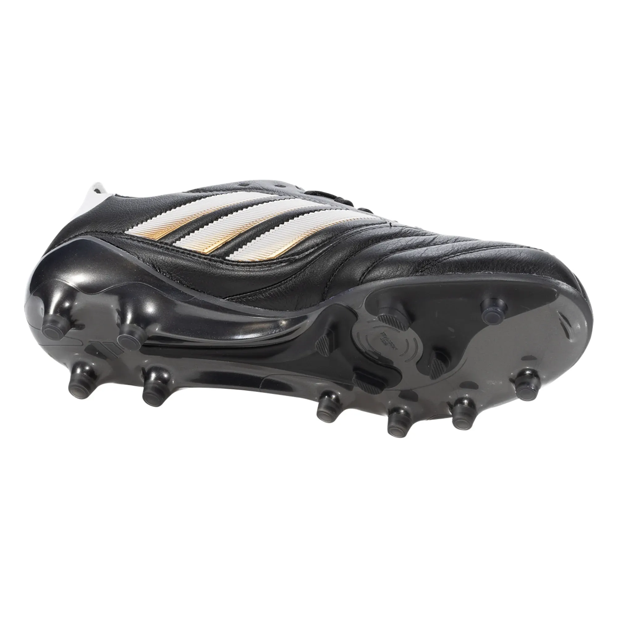 adidas Copa Icon II FG/AG Soccer Cleats (Black/White/Metallic Gold) Heel lock