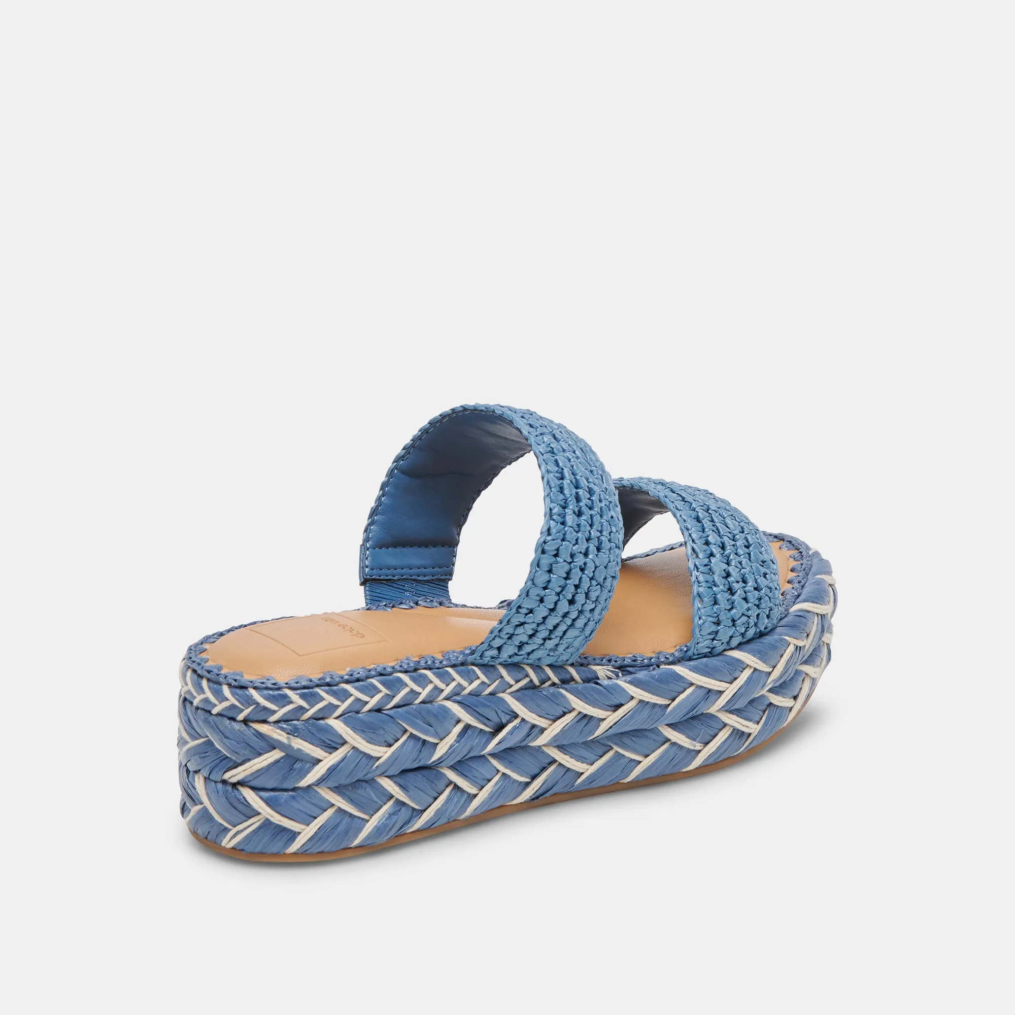 Blue Cool Summer Ready Shoes CORLA SANDALS BLUE RAFFIA