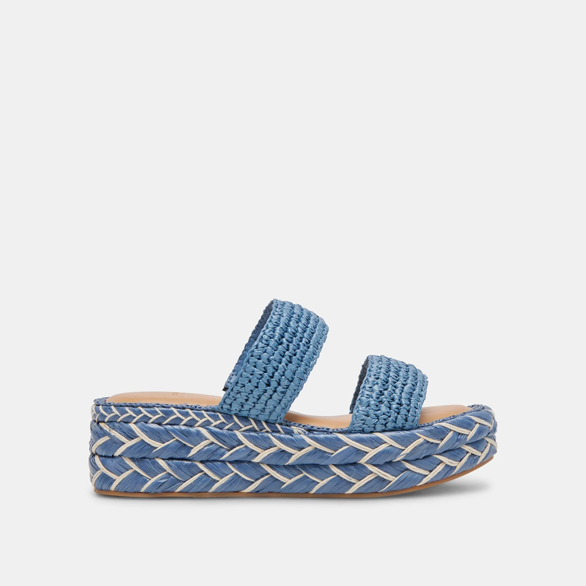 CORLA SANDALS BLUE RAFFIA Boho Mood Supportive Fit