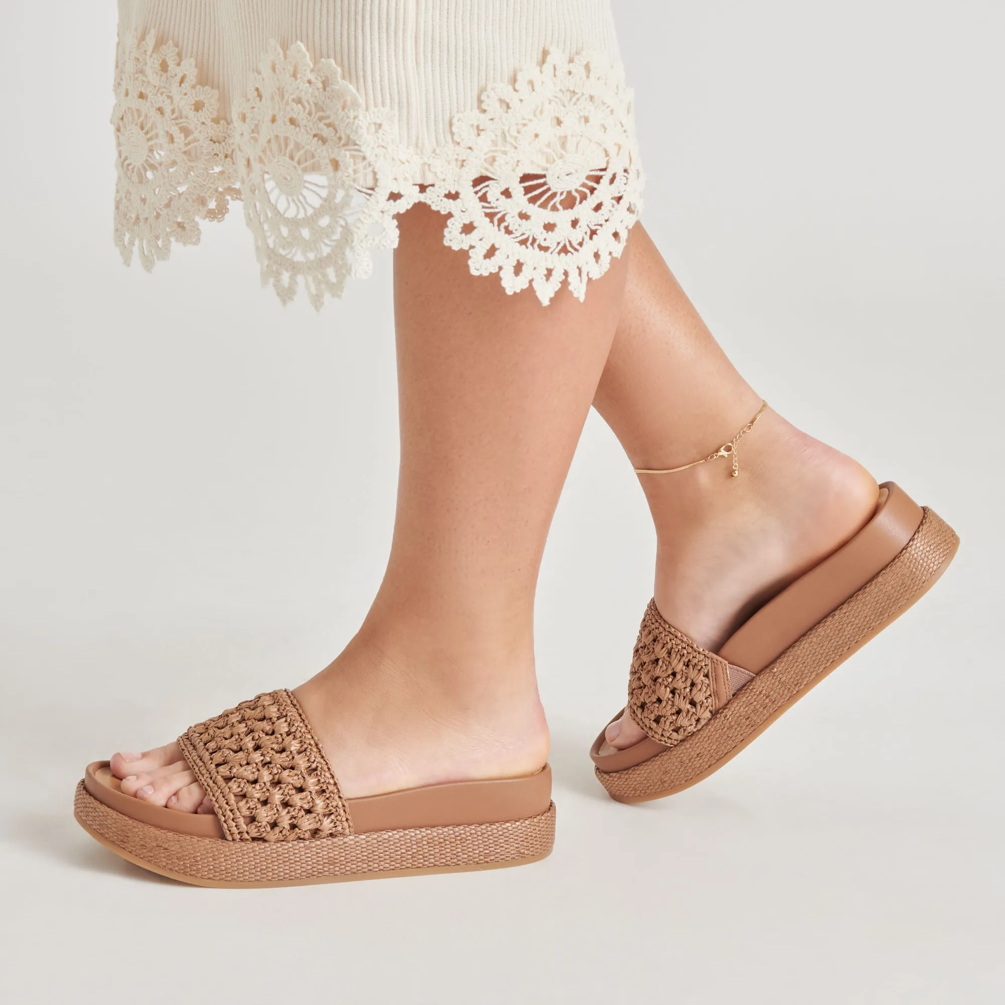 Camp Day Travel Friendly SIDONA SANDALS BROWN RAFFIA