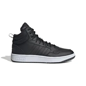 ADIDAS GZ6679 HOOPS MID 3.0 WINTERIZED MN'S (Medium) Black/Black/White Synthetic Leather Basketball Shoes Quick Speed Flex Cushioning