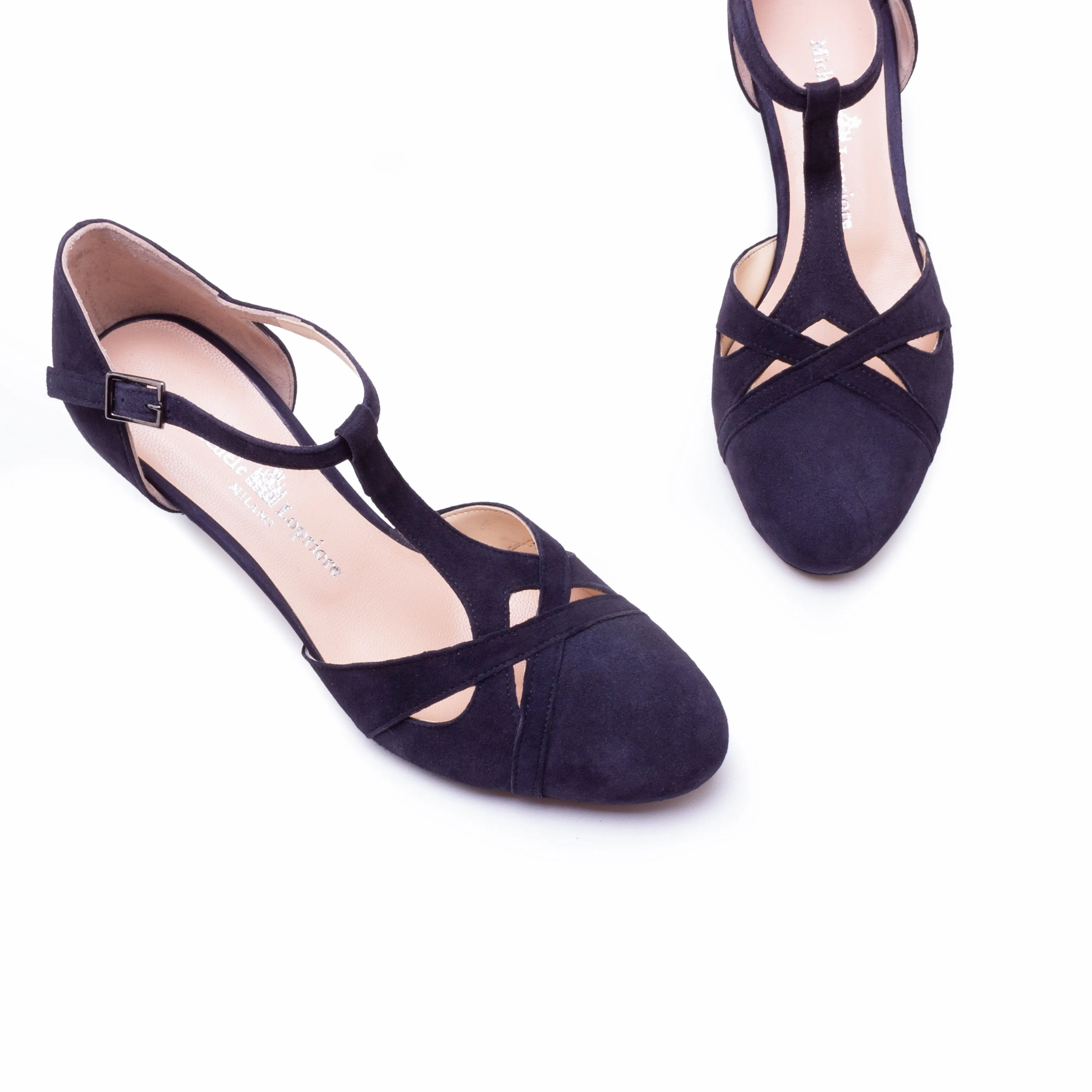 Minimalist Heels Bridal Footwear with Style ARIANNA T-LACE KITTEN HEEL