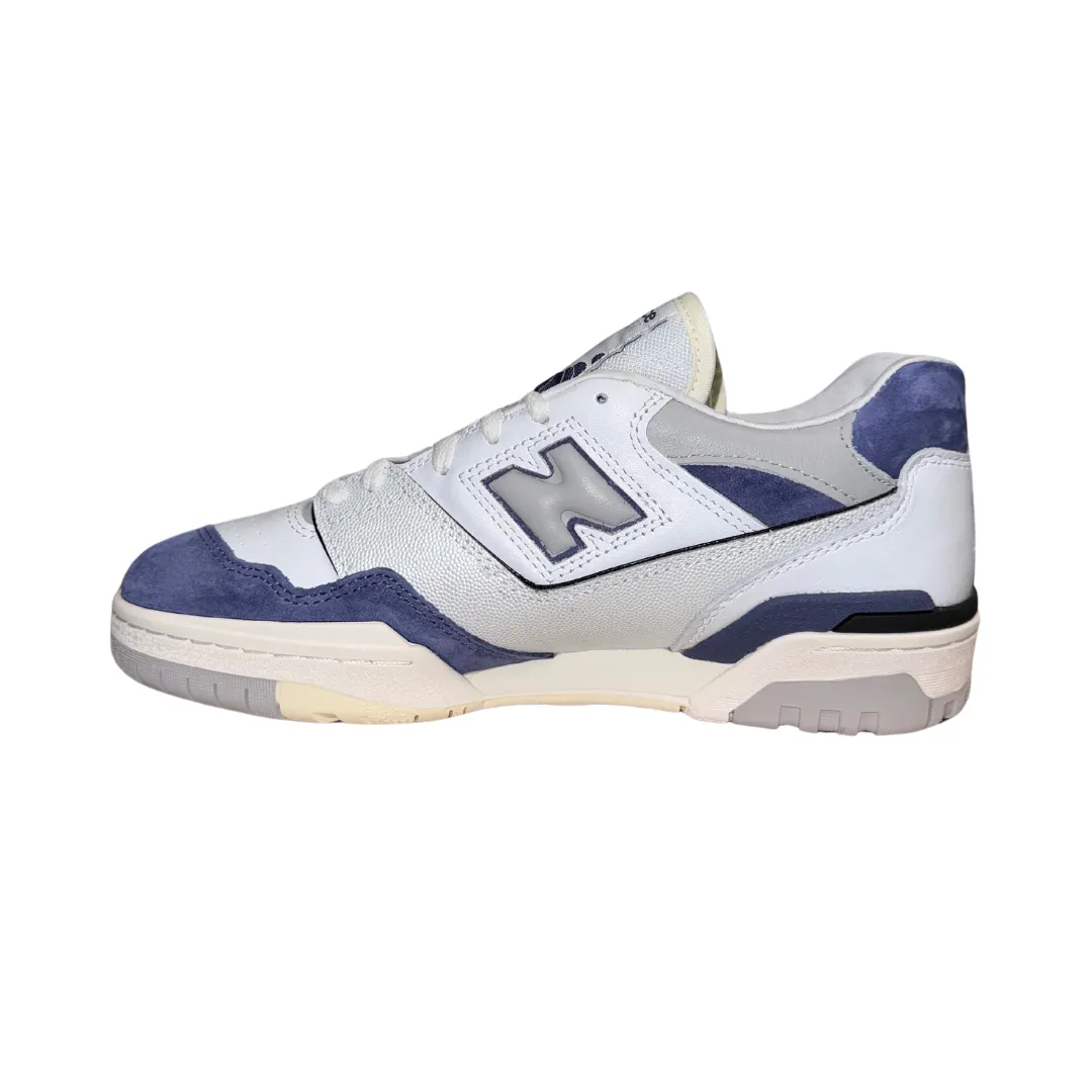 NEW BALANCE BB550BWG 550 RETRO HOOPS MN'S (Medium) White/Blue/Grey Leather, Synthetic & Mesh Basketball Shoes Comfortable Walk Flex Cushion