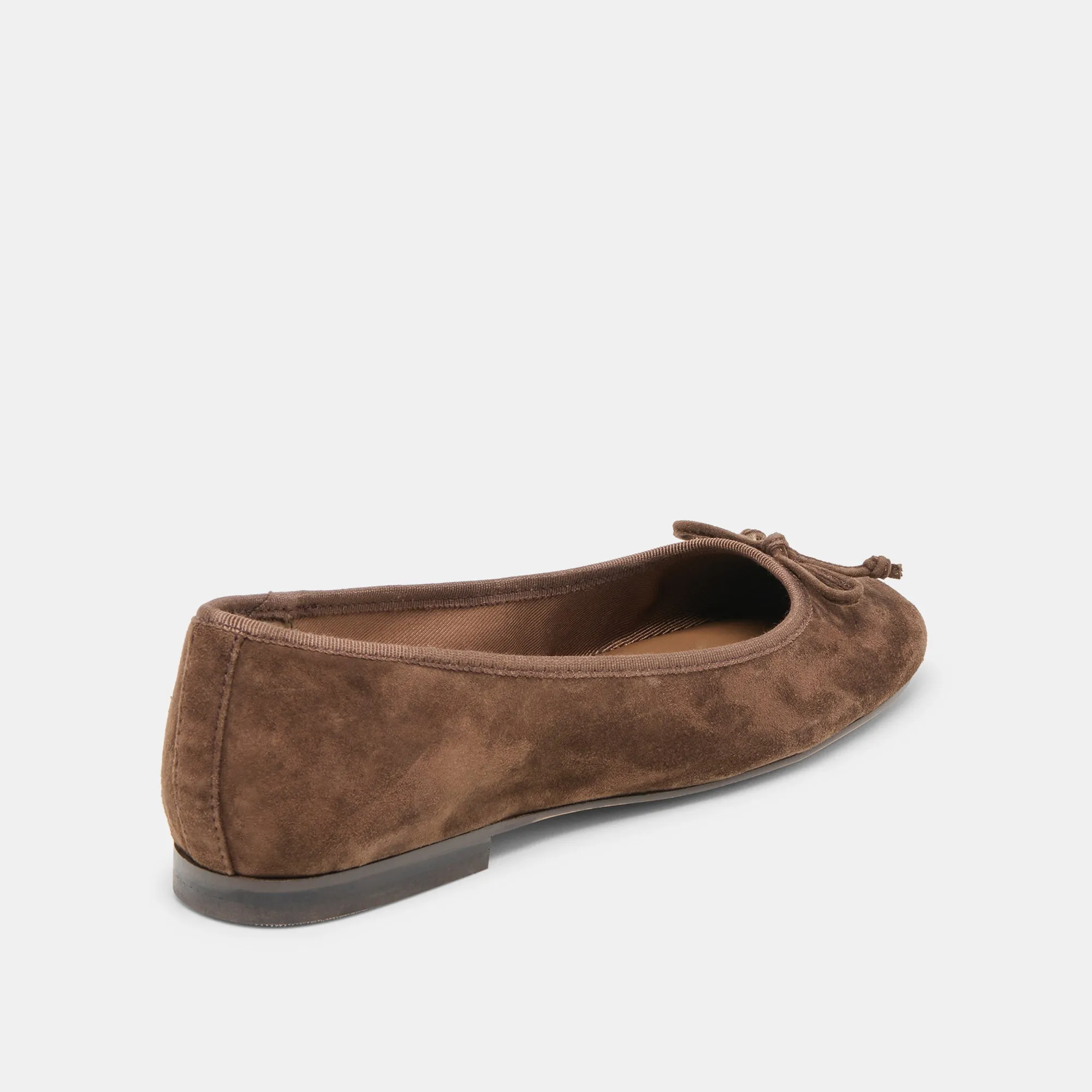 RITLA BALLET FLATS DK BROWN SUEDE Club Mood Zip Closure
