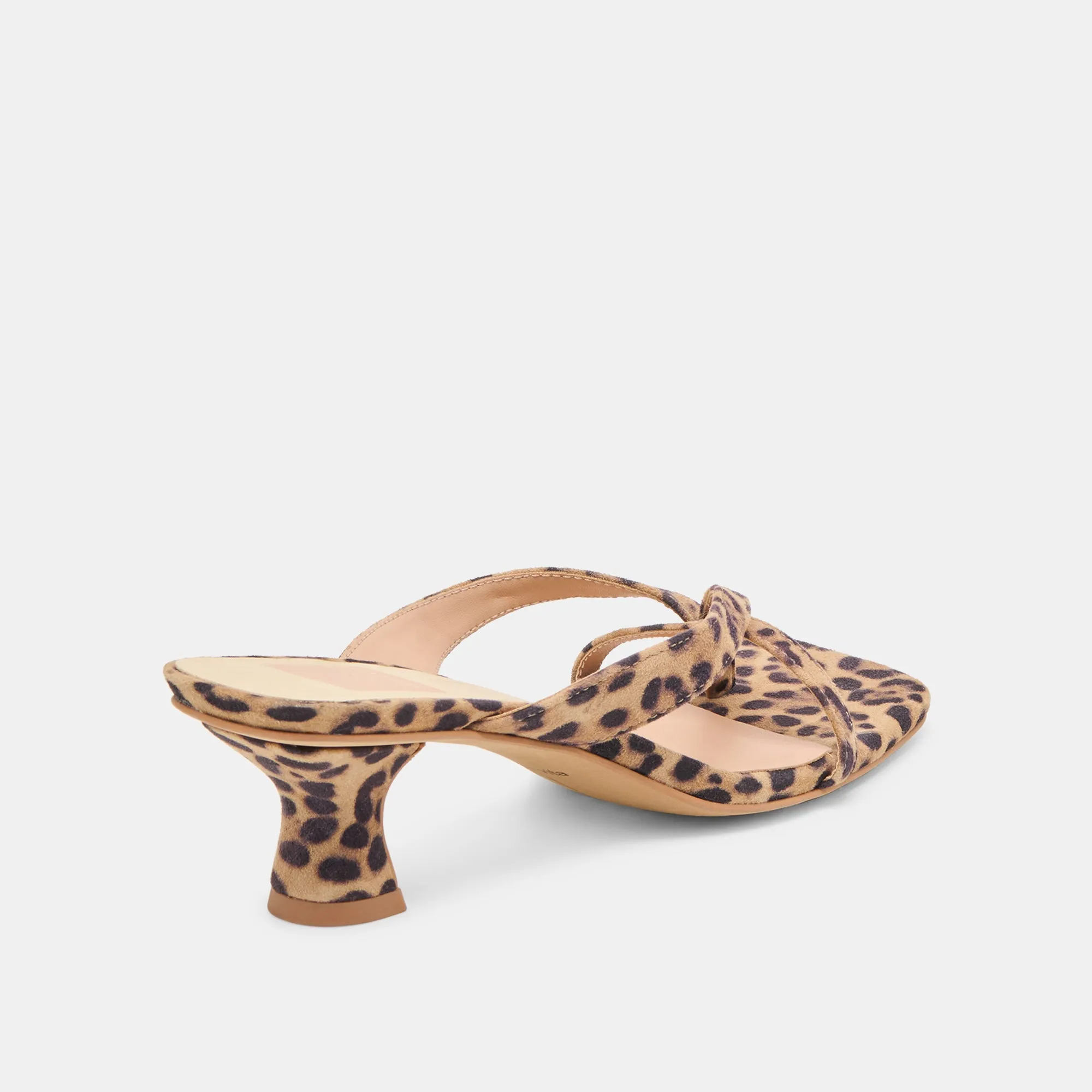 Low Profile Comfortable Slip-Ons BREVEL HEELS DK LEOPARD PRINTED SUEDE