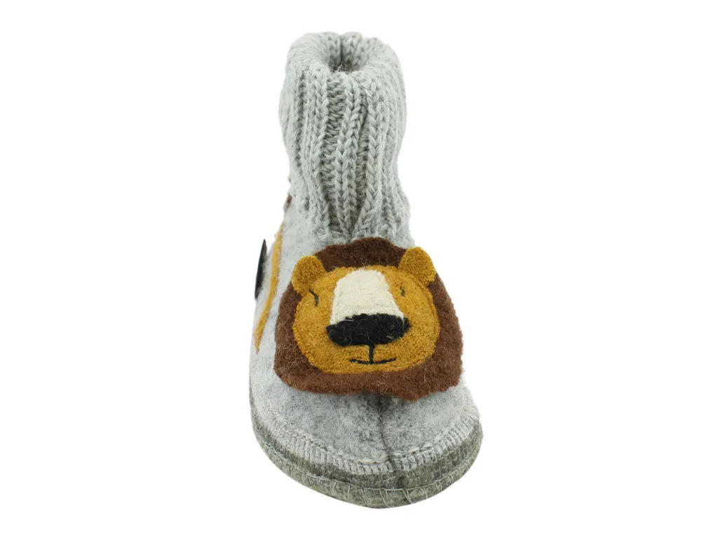 Haflinger Children's slippers Leo Grey Day Long