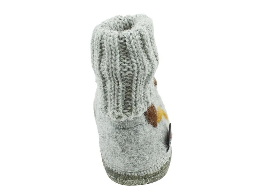 Stable Haflinger Children's slippers Leo Grey
