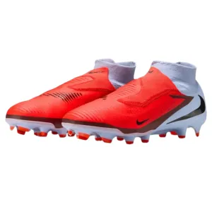 Nike Phantom 6 High Pro Firm Ground Soccer Cleats (Royal Tint/Bright Crimson) Weekend Sport Flexible Plate