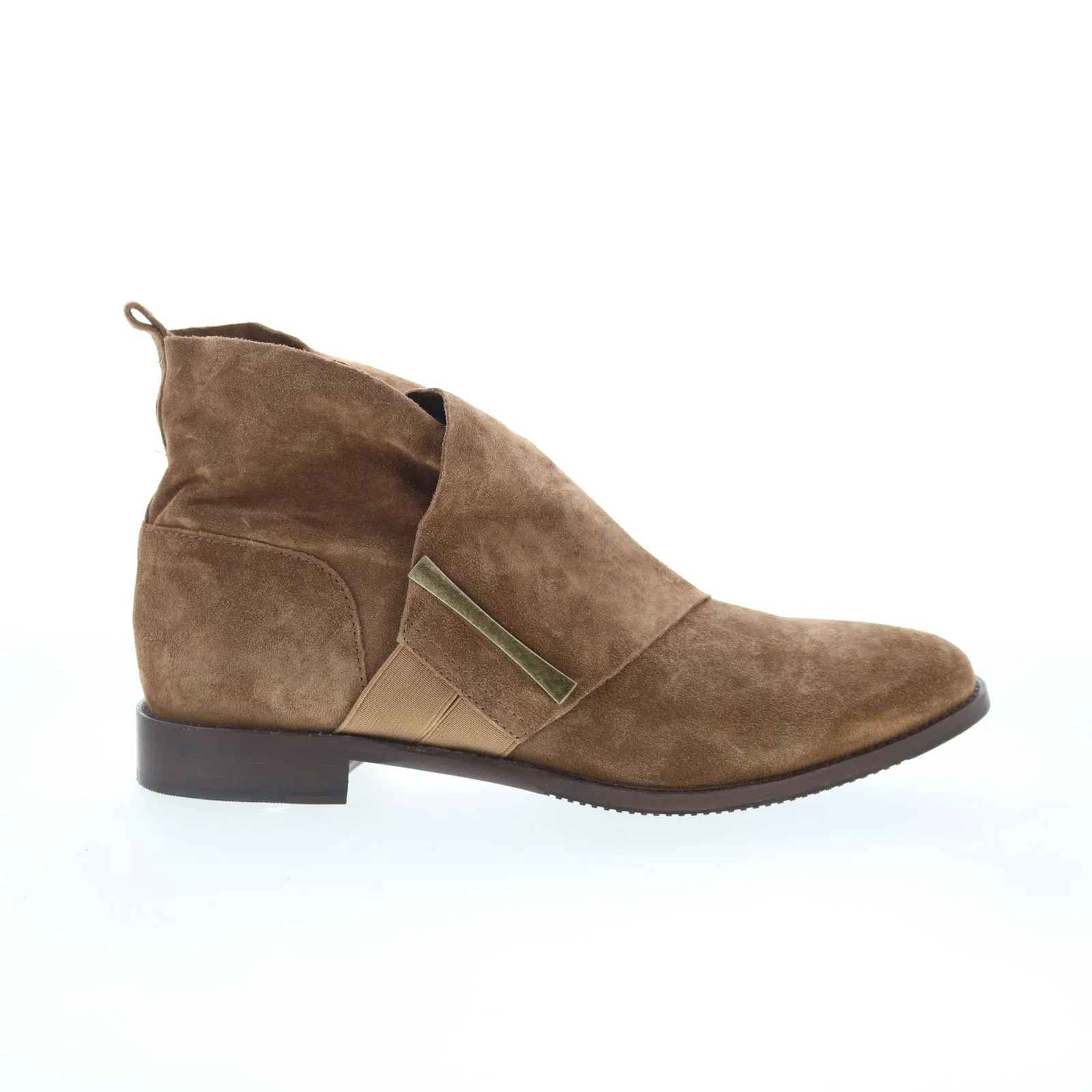 Street Style Johnston & Murphy 78-52193 Womens Brown Suede Slip On Casual Dress Boots