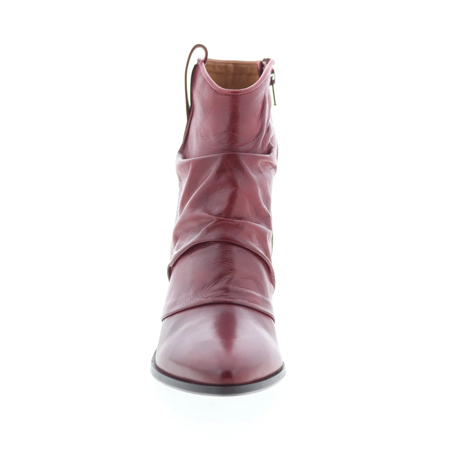 Sporty Look Miz Mooz Jared Womens Brown Leather Zipper Ankle & Booties Boots