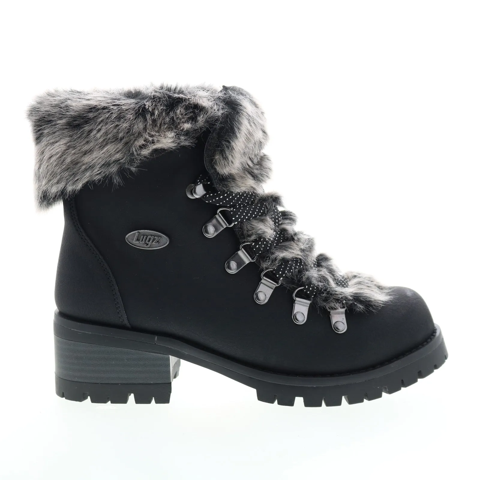 Lugz Adore Fur WADORFGD-001 Womens Black Synthetic Casual Dress Boots Long Walks