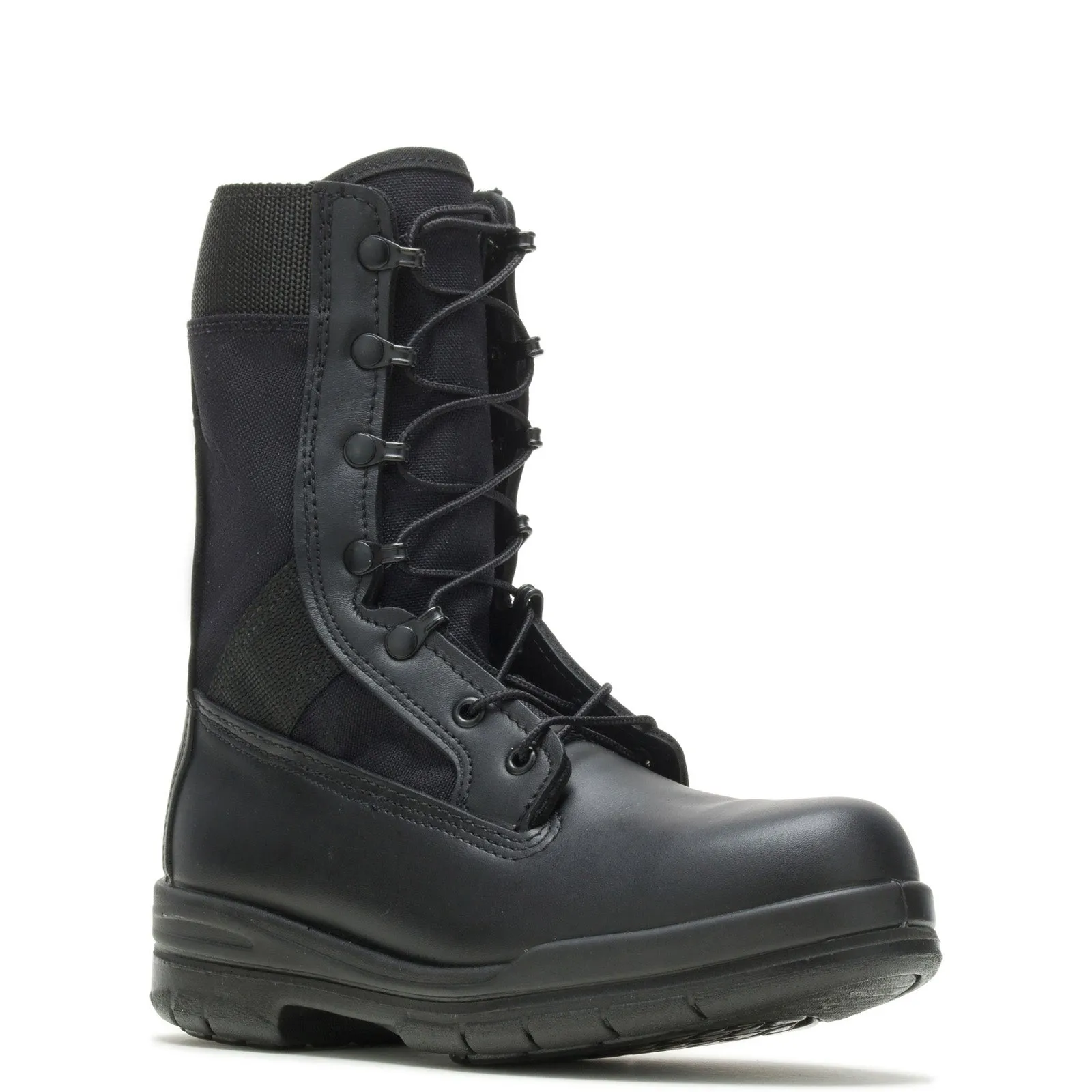 Bates Jungle Boot 8" E00724 Womens Black Wide Leather Lace Up Tactical Boots Impact absorption Comfortable Insole