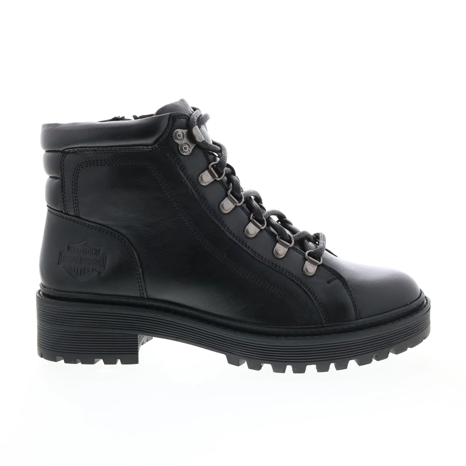 Warehouse Worker Harley-Davidson Dalwood 5" Lace D84743 Womens Black Leather Motorcycle Boots