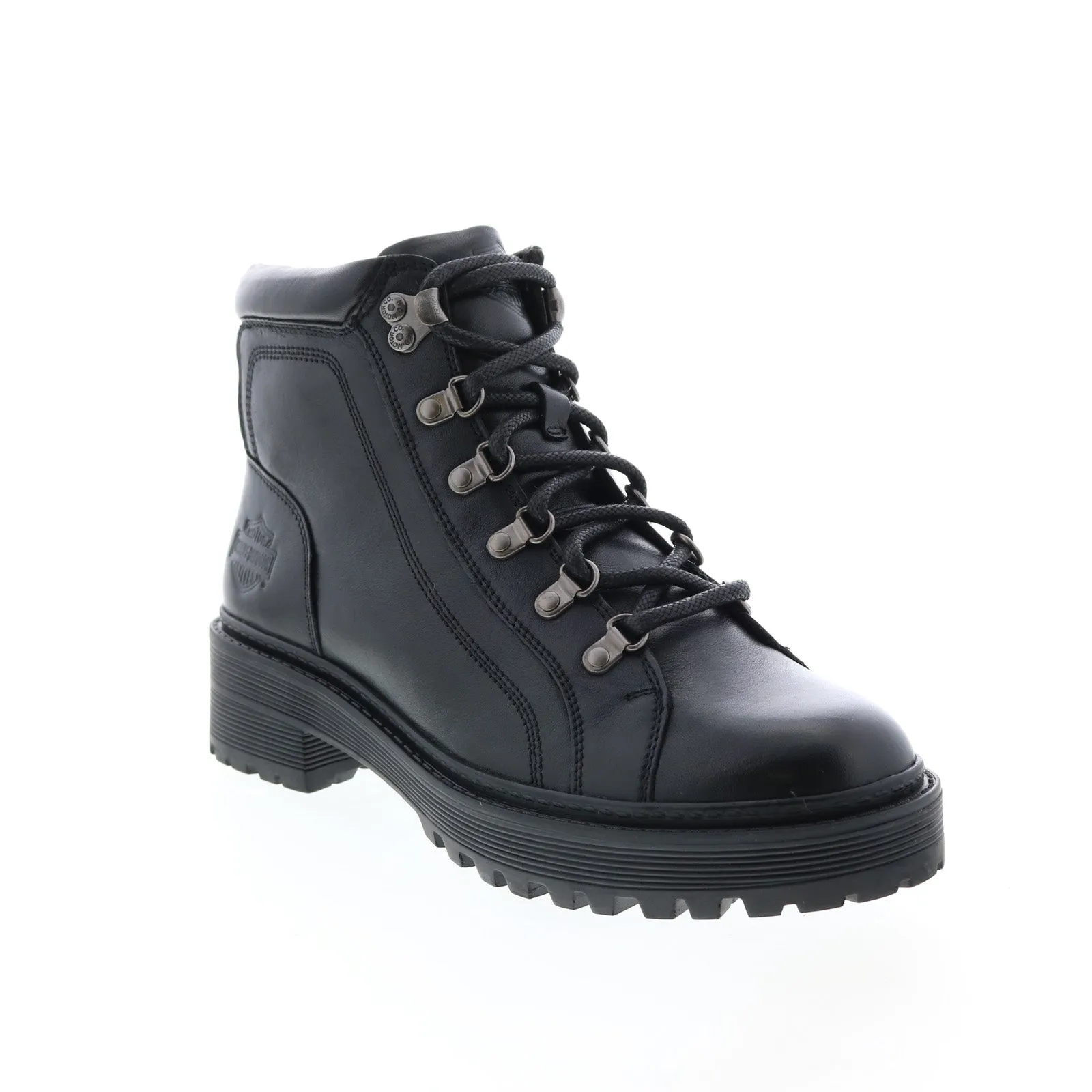 Quick Fit Toe Protection Harley-Davidson Dalwood 5" Lace D84743 Womens Black Leather Motorcycle Boots