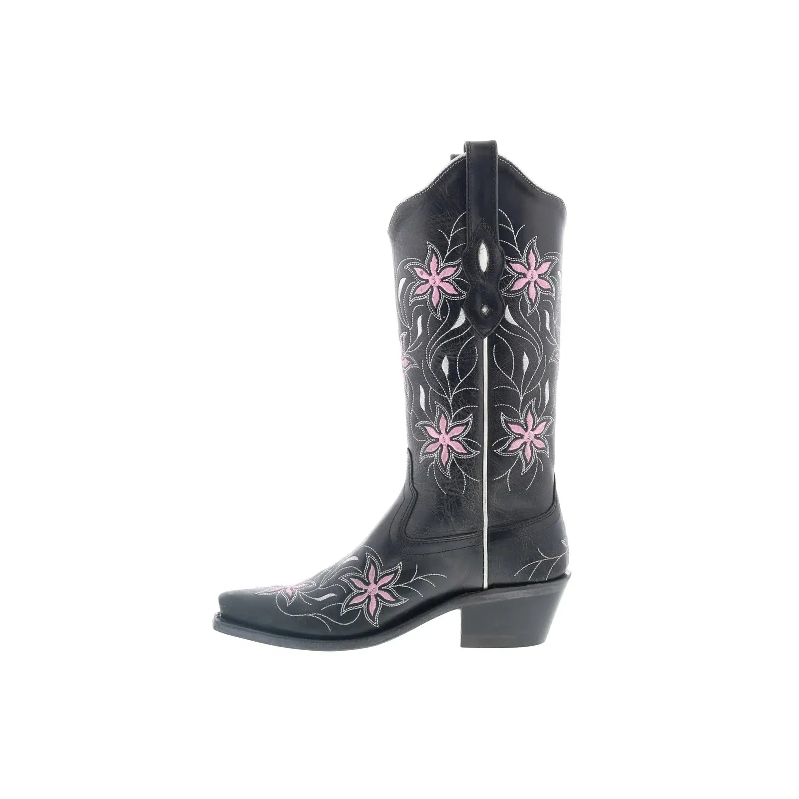 Cold resistant Walk Support Jama Old West LF1593 Womens Black Leather Slip On Cowboy Western Boots