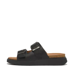 FitFlop Gen-FF Mens Buckle Two-Bar Leather Slides play time