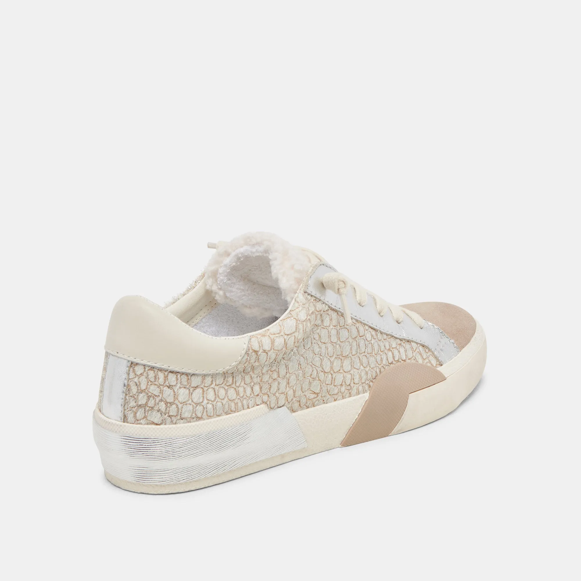 ZINA PLUSH SNEAKERS STONE CALF HAIR Active Run