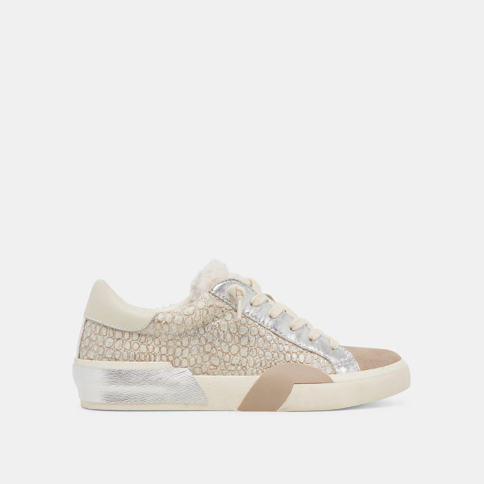 ZINA PLUSH SNEAKERS STONE CALF HAIR Step Soft
