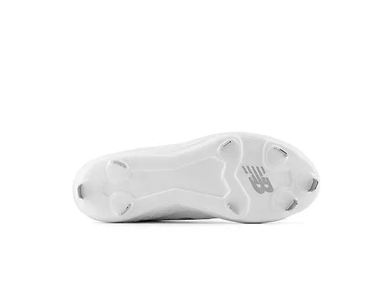 Exclusive Design Road Tested New Balance Women's VELO v3 Metal Fastpitch Softball Cleats - White with Rain Cloud - SMVELOW3
