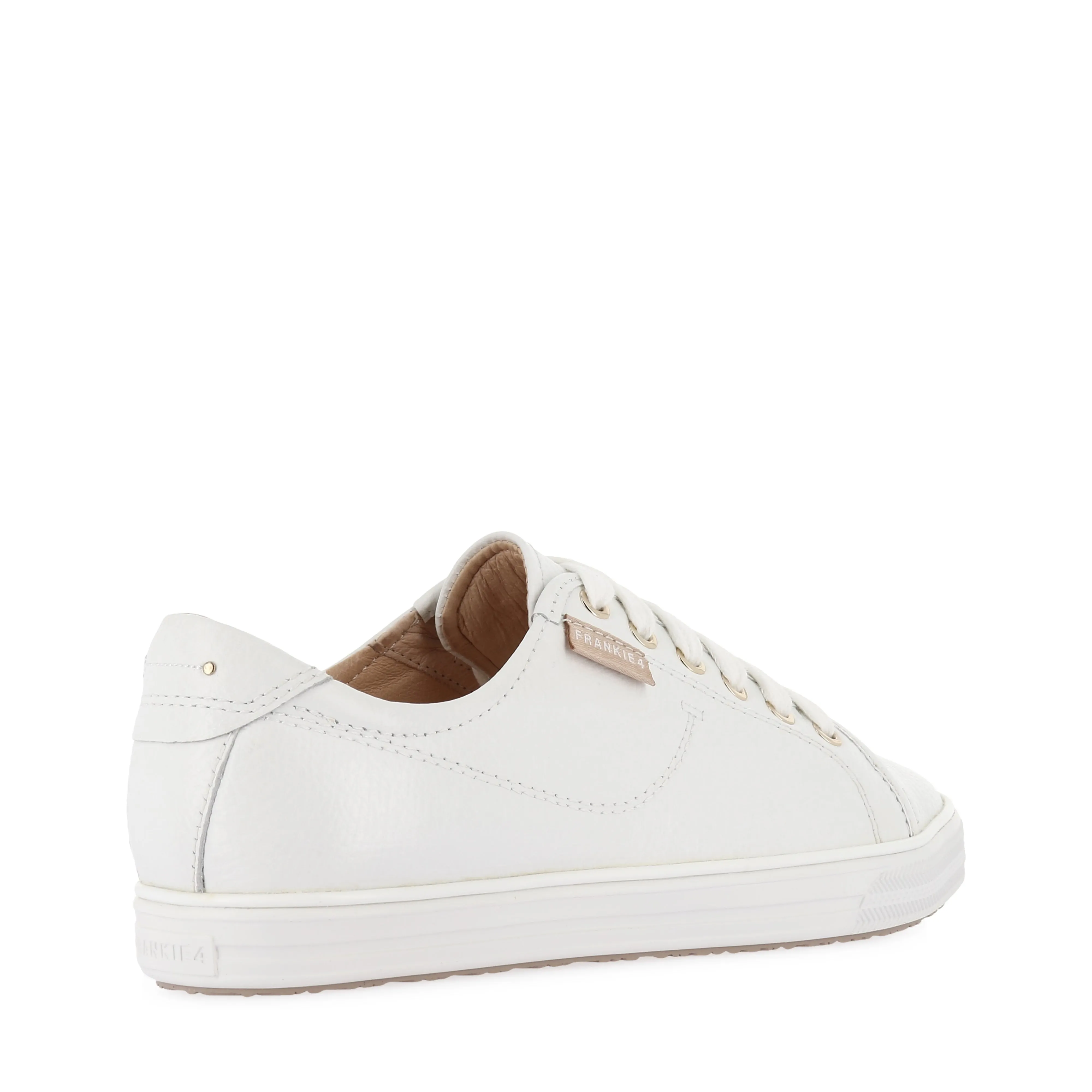 NAT III - WHITE TUMBLED LEATHER monochromatic Chic Comfort