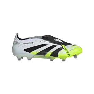 Adidas Predator Elite Fold-Over Tongue FG Football Boots (Cloud White/Core Black/Lucid Lemon) Fashion-forward flair