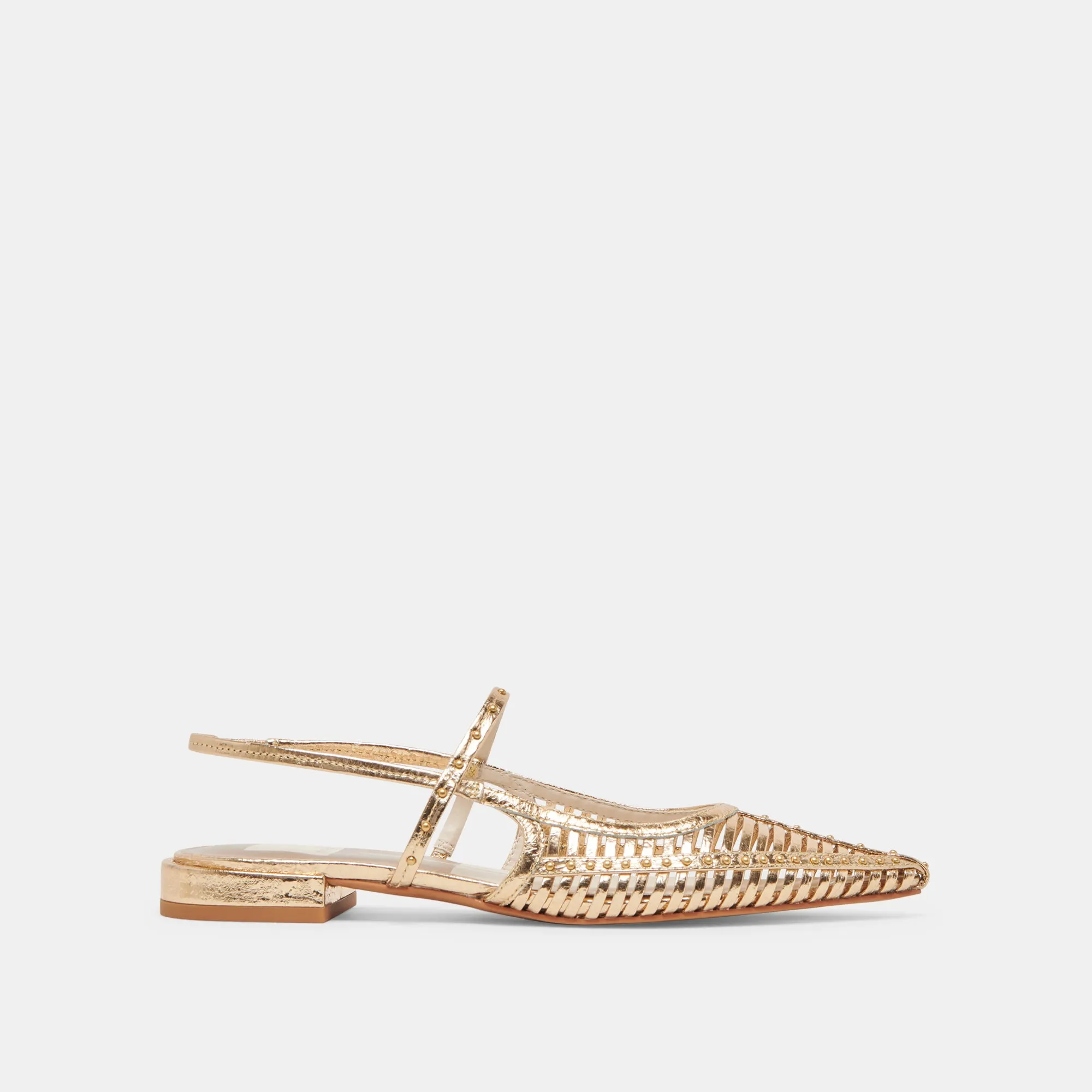 Versatile Design PHINLY FLATS GOLD DISTRESSED LEATHER