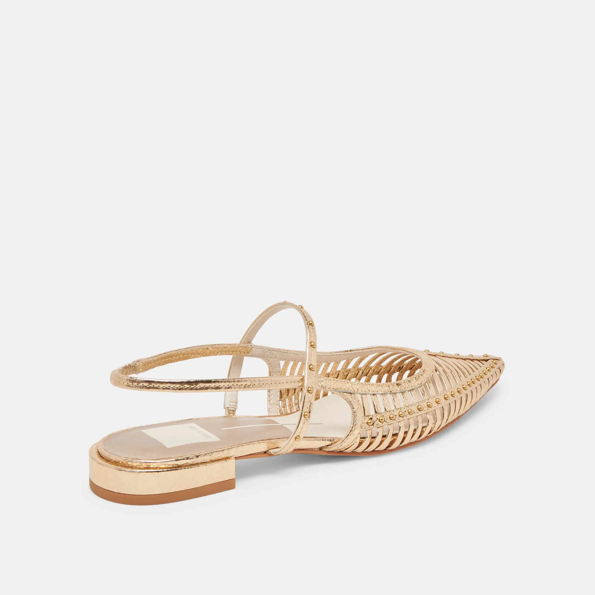 Tide Step Sand View PHINLY FLATS GOLD DISTRESSED LEATHER