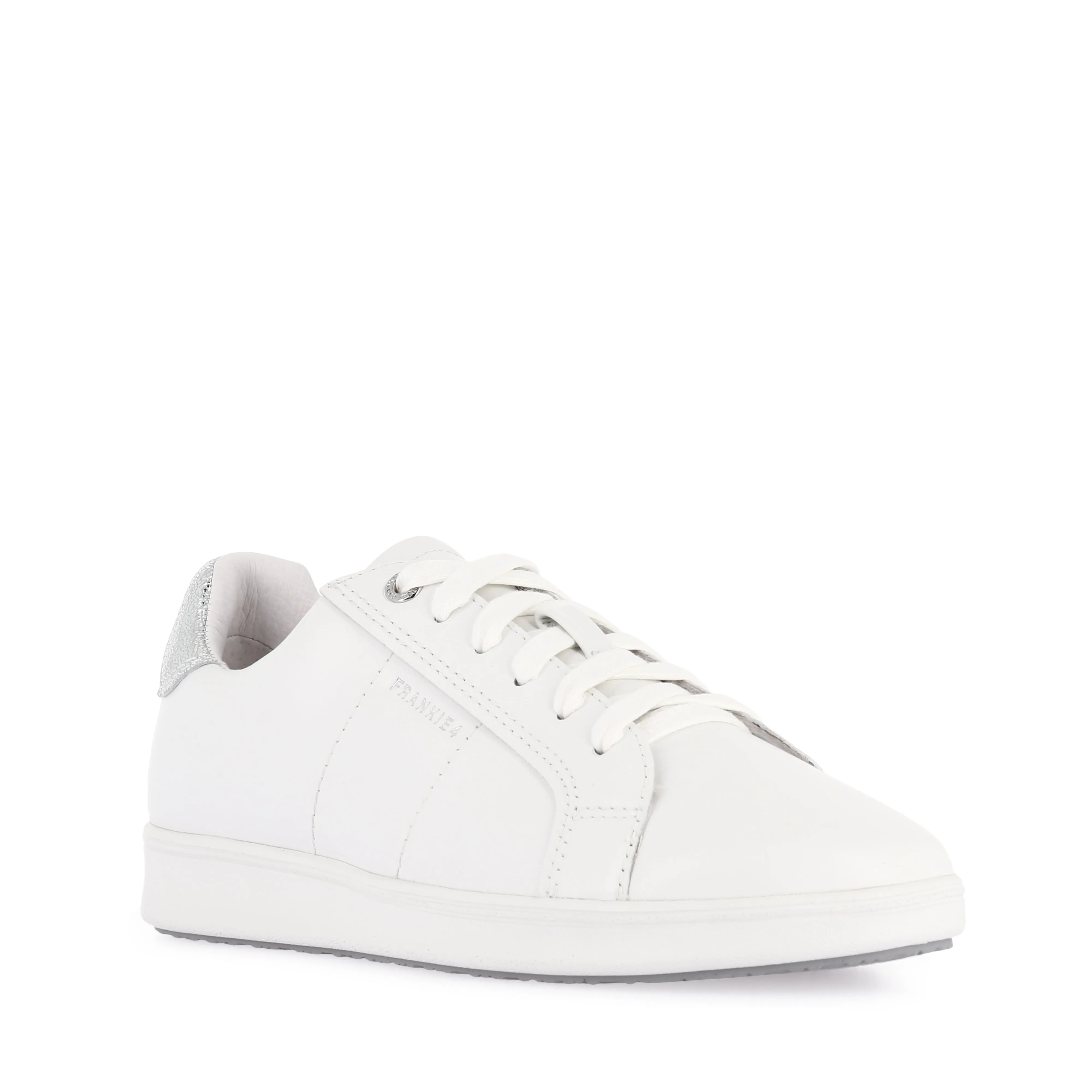 JACKIE V - WHITE/SILVER LEATHER coldest