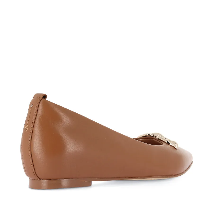 buckle - closure LONDON - TAN LEATHER