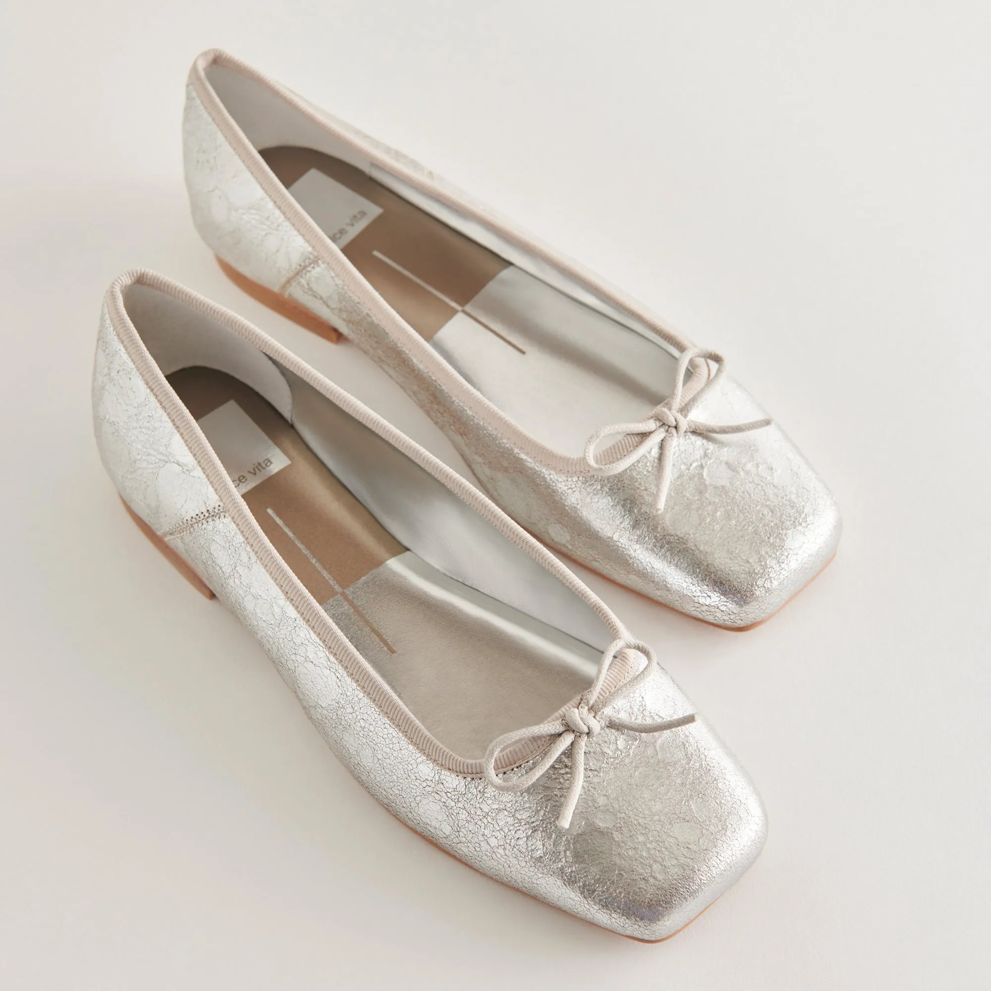 Trendy Comfort ANISA BALLET FLATS SILVER DISTRESSED LEATHER