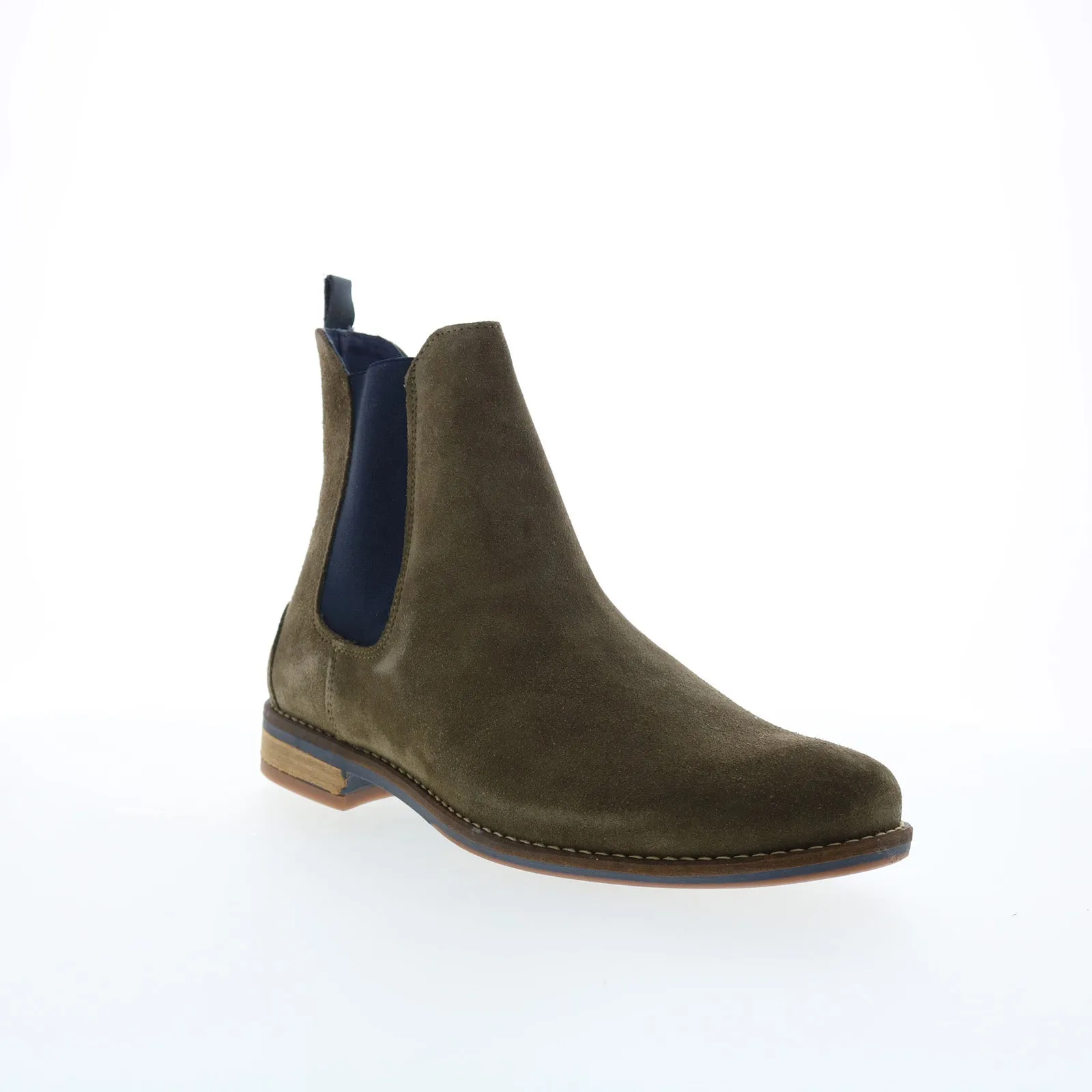 Archaeologist Simple Look Parc City Boot Co. Chelsey J01-M-23 Mens Green Suede Slip On Chelsea Boots