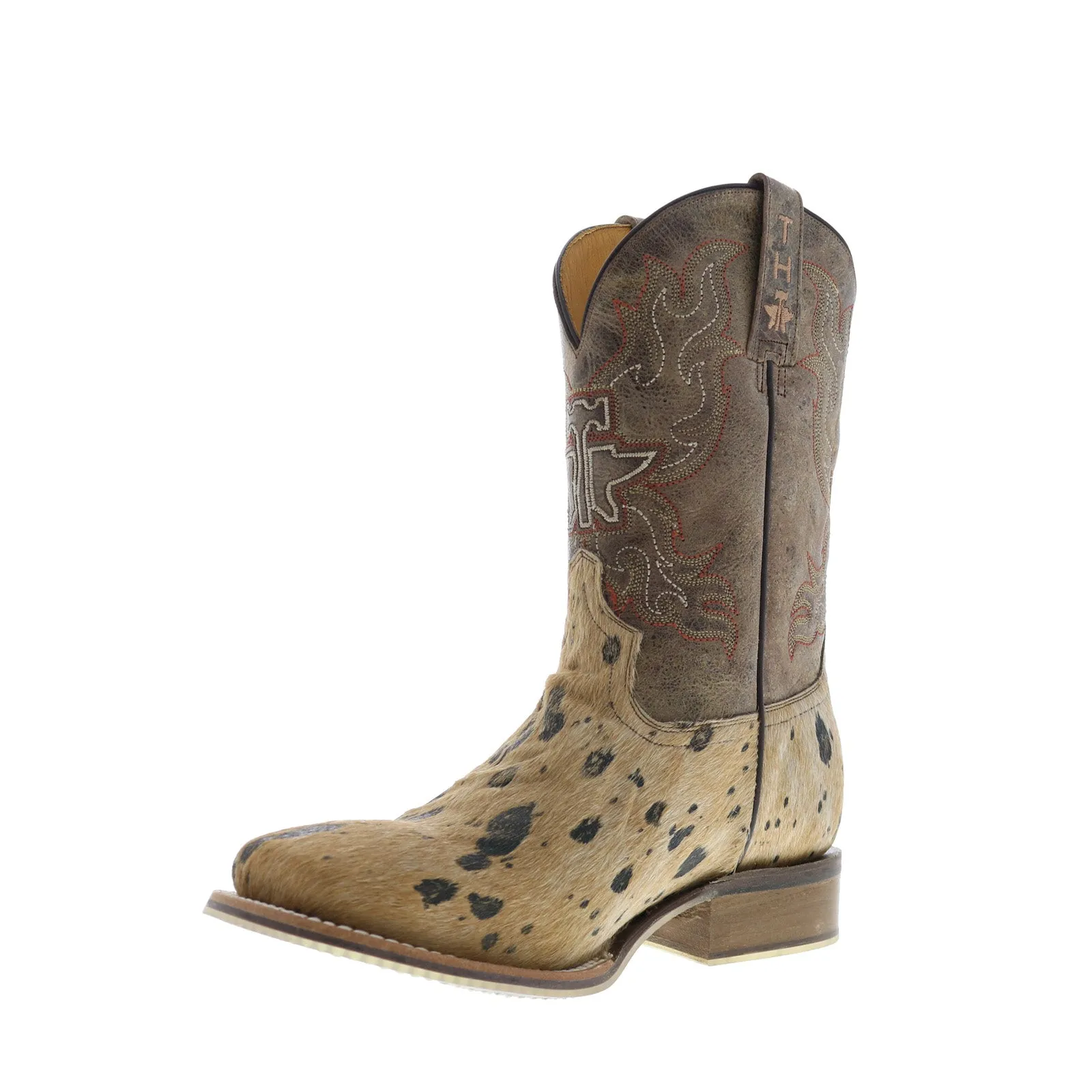 Work Wear Non-Slip Grip Tin Haul Hairston Buffalo Sole Mens Brown Leather Cowboy Western Boots